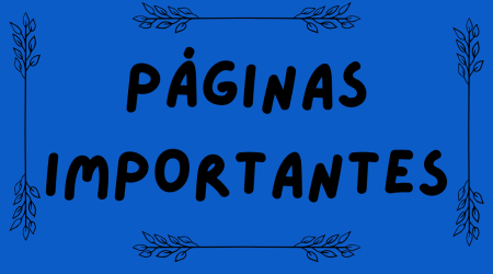 PÁGINAS IMPORTANTES